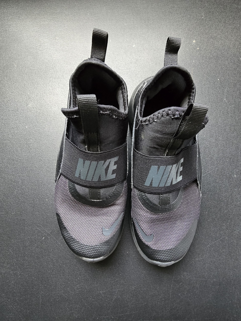 Nike Kids Slip-On Sneakers in Black and Gray